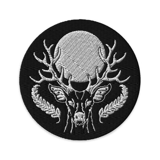 Deer And Moon Embroidered Patch