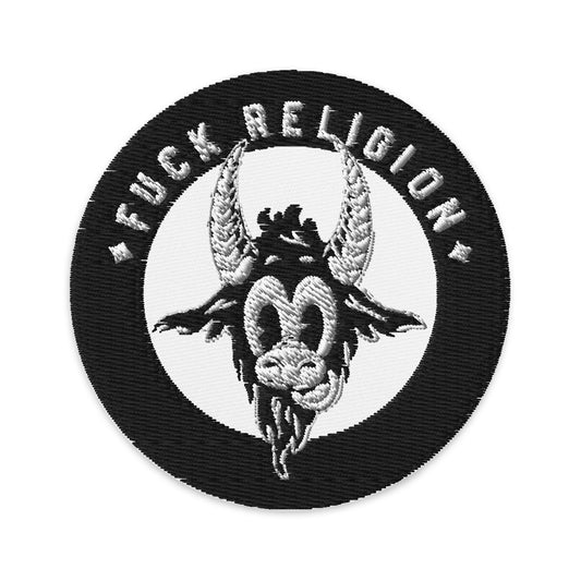 Fuck Religion Retro Embroidered Patch